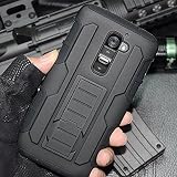 Customerfirst - Lg Escape 2 Case, Lg Logos Case, Lg Spirit 4g LTE Defender Case, - Advanced Armor Hard Hybrid Case Cover Military Stand Holster Locking Belt Swivel Clip Combo Case for Lg Escape 2 (At&t) / Lg Logos (Us Cellular) / Lg Spirit LTE (Metro