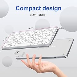 YORUNOHOSHI 2.4G Wireless Keyboard, Ultra Slim Dual