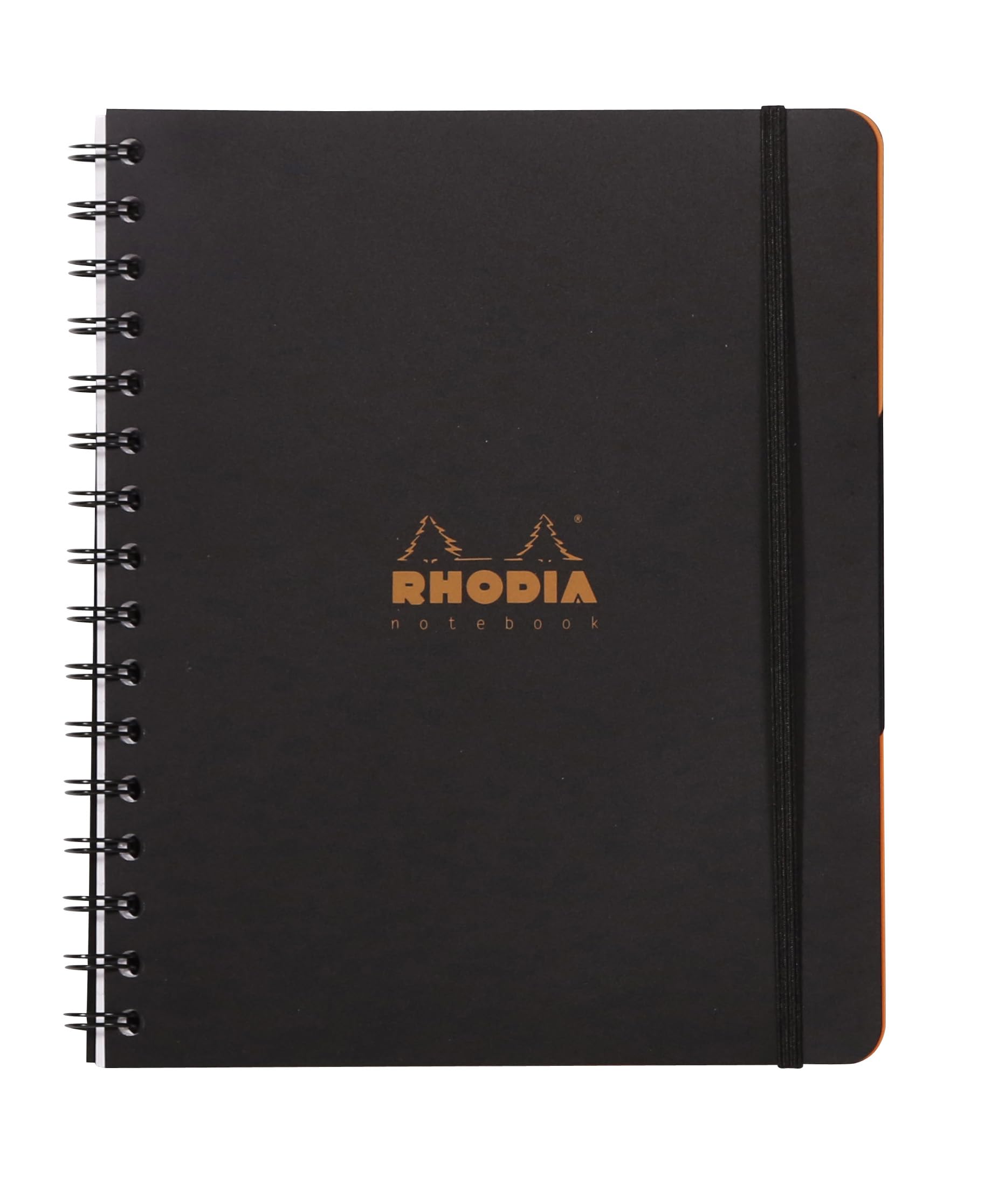 Clairefontaine - Rhodia - Ref 119237C - Wirebound PP Business Book (180 Pages) - A5 Size, Lined Rulings, 90gsm Vellum Paper, Removable Multi-Punched Sheets - Black Cover