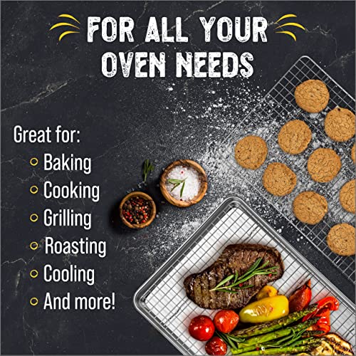 Checkered Chef Baking Sheets for Oven Half Sheet Pan with Stainless