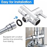 QUCUMER 3 Way Shower Diverter Valve Brass Chrome G1/2" Handheld & Fixed view 6