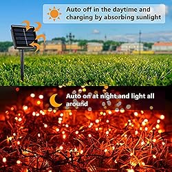 Joomer Orange Solar Halloween Lights, 2 Pack 72ft
