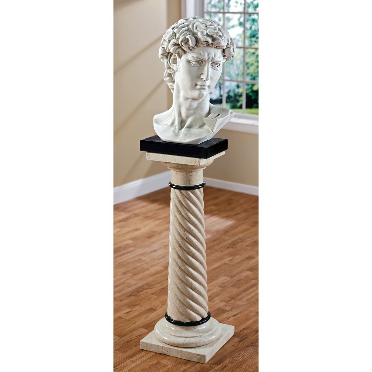 Design Toscano KY2417 Bust of Michelangelo's David Statue,Antique Stone