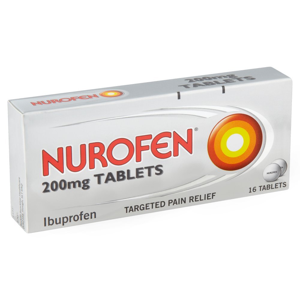 Nurofen Tablets Ibuprofen, 200 mg, 16 Tablets Buy Online in United