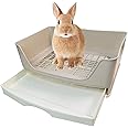 kathson Large Rabbit Litter Box Trainer, Potty Corner Toilet with Drawer Bigger Pet Pan for Adult Hamster, Guinea Pig, Ferret