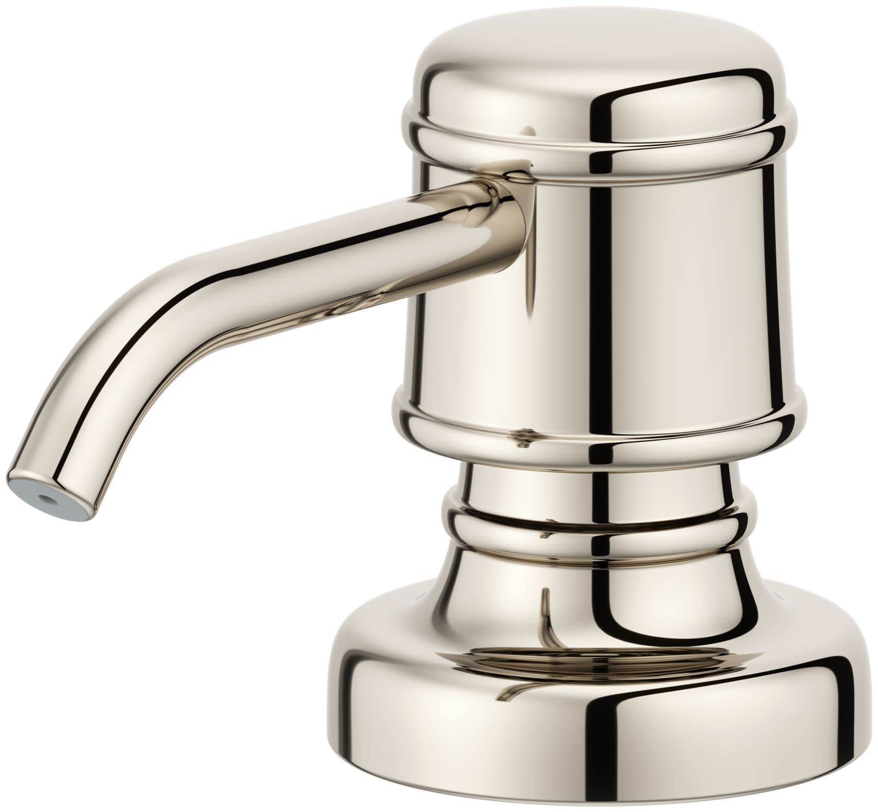 Photo 1 of **FOR PARTS ONLY/ NON-FUNCTIONAL /HAS DAMAGES*** Pfister, KSD-TDD, Port Haven Deck Mounted Soap Dispenser, Polished Nickel
