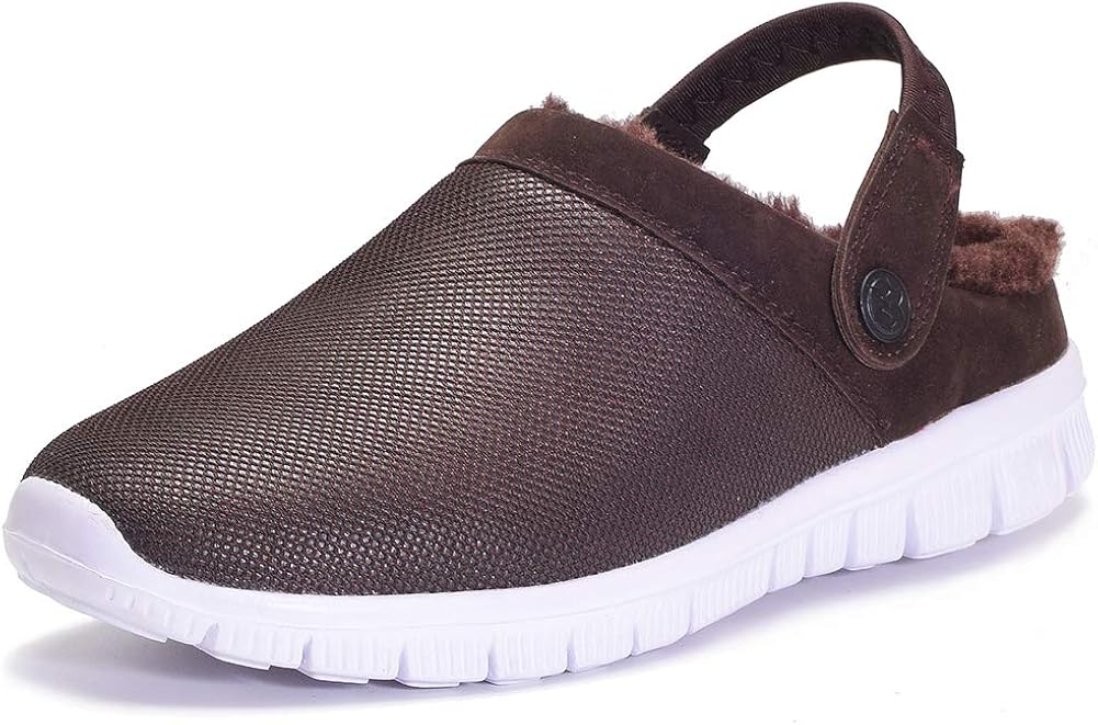 Gaatpot Mens Womens Winter Slippers Fur Lined Warm Flip Flog Wintershoes Indoor Outdoor Cotton