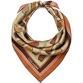 COACH womens Leather Hang Tag Printed Silk Bandana