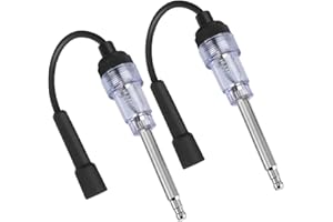 LKAHG 2PCS Car Inline Spark Plug Tester, Straight Boot Ignition Coil Armature Diagnostic Detector Tool with Light, Auto Exterior Accessories, Universal for SUV, Lawnmower, Motorcycles