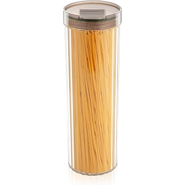 Poeland Storage Jars Canisters With Builtin Partition 4 Compartments For Spaghetti Pasta Noodles Cereal White~p115413568