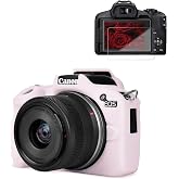 Frevyve Case for Canon EOS R50 Camera, Soft Silicone Protective Case, Anti-Scratch, Slim Fit Sleeve Cover with Screen Protector Accessories for Canon R50 (Jelly Pink)