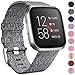 NANW Bands Compatible with Fitbit Versa/Versa 2, Versa Lite Edition Bands Small Large, Woven Fabric Accessories Strap Wristband Replacement Women Men Compatible with Fitbit Versa 2 Smartwatch