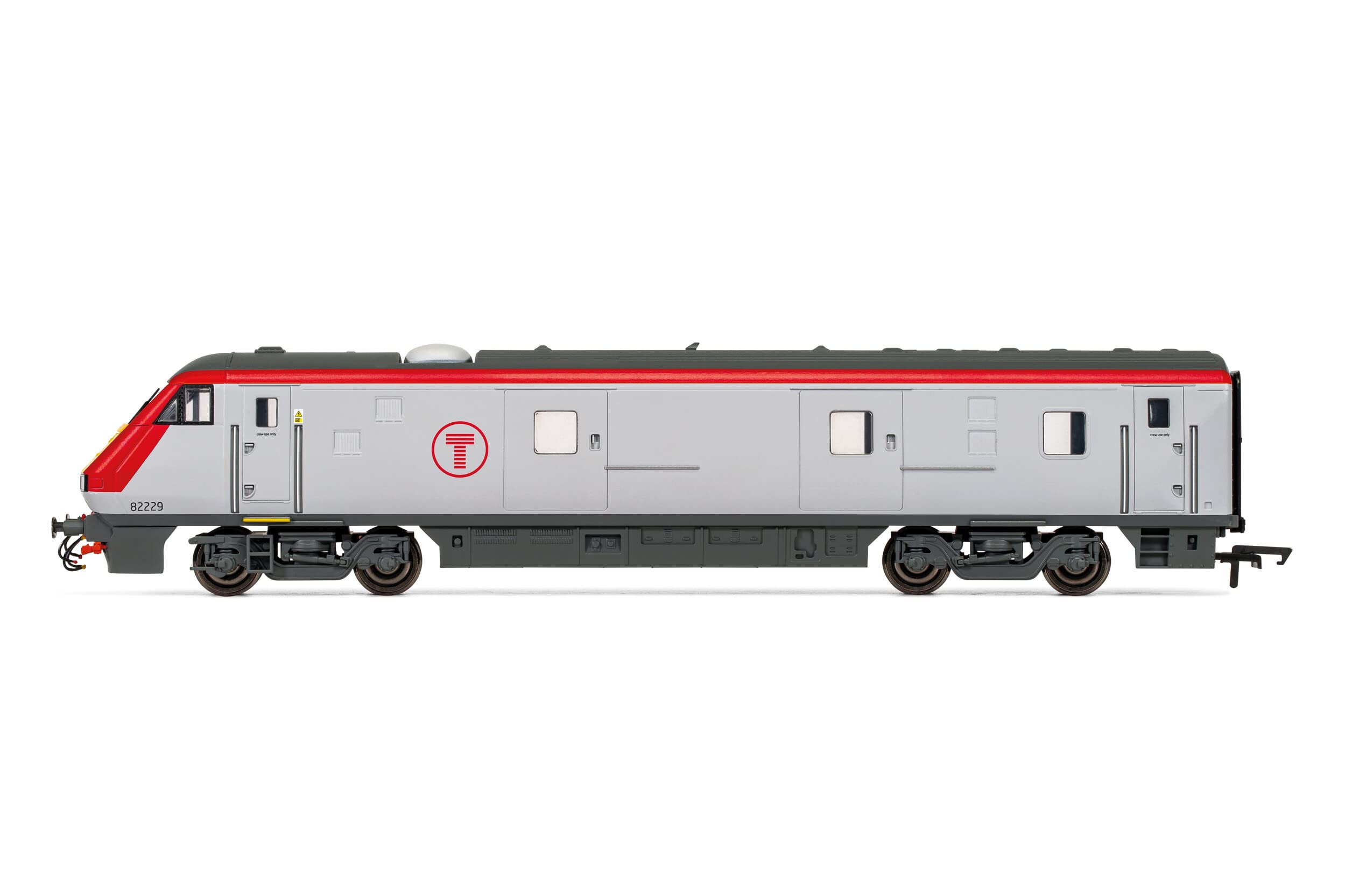 Hornby Coach Car - R40190A Transport for Wales, Mk4 DVT, 82226 - Era 11 Train Toy, 00 Gauge Carriage for Train Set, Rolling Stock Models for Adults - 1:76 Scale Model Gift, Grey