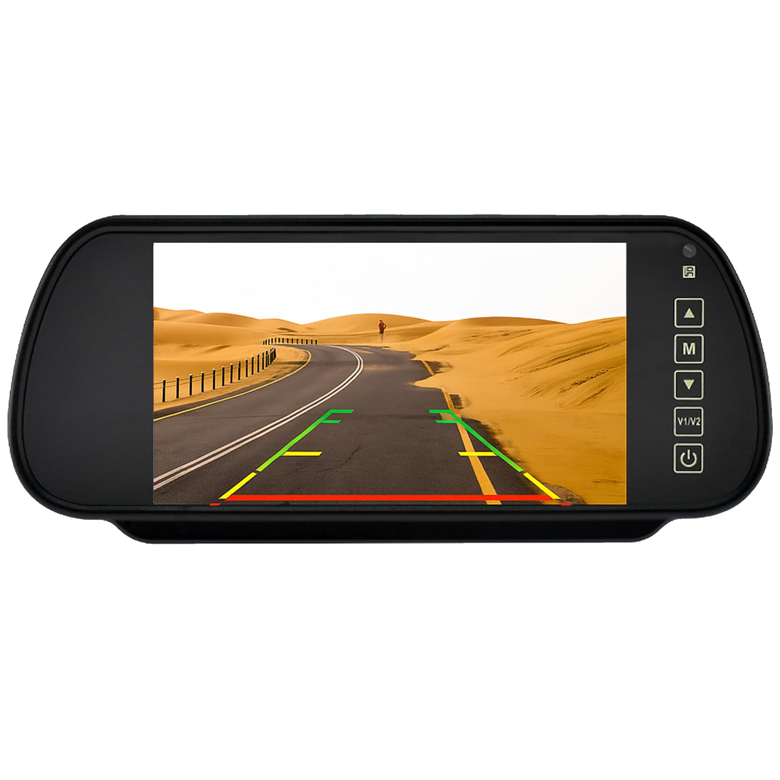 CoCar suction cup bracket monitor for cars, LCD TFT screen, windshield mount bracket for rear view camera, front camera, media player, 2 RCA