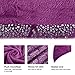 LANGRIA Mermaid Tail Blanket for Adults and Children Soft Warm All Season Snuggle Sleeping Life-Like Little Mermaid Glittering Flannel Throw Blanket for Bed Sofa Couch (60 x 25 inches, Dark Purple)