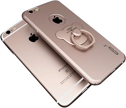 Amazon スマホ リング スタンド ホルダー 指1本で保持 かわいい 熊型 方型 Iphone バンカーリング マルチホルダー クマ Iphone 6 6 Plusケース Iphoneリング スタンド機能 リングスタンド ケース 薄い 落下防止 耐衝撃 Iphone6 6s ゴールド ケース カバー 通販