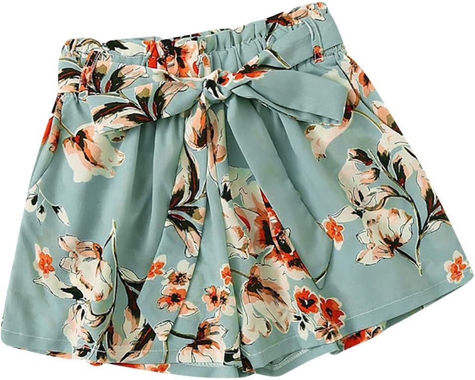 XUEJIN Women's Elastic Waist Casual Knee Length Bermuda Shorts