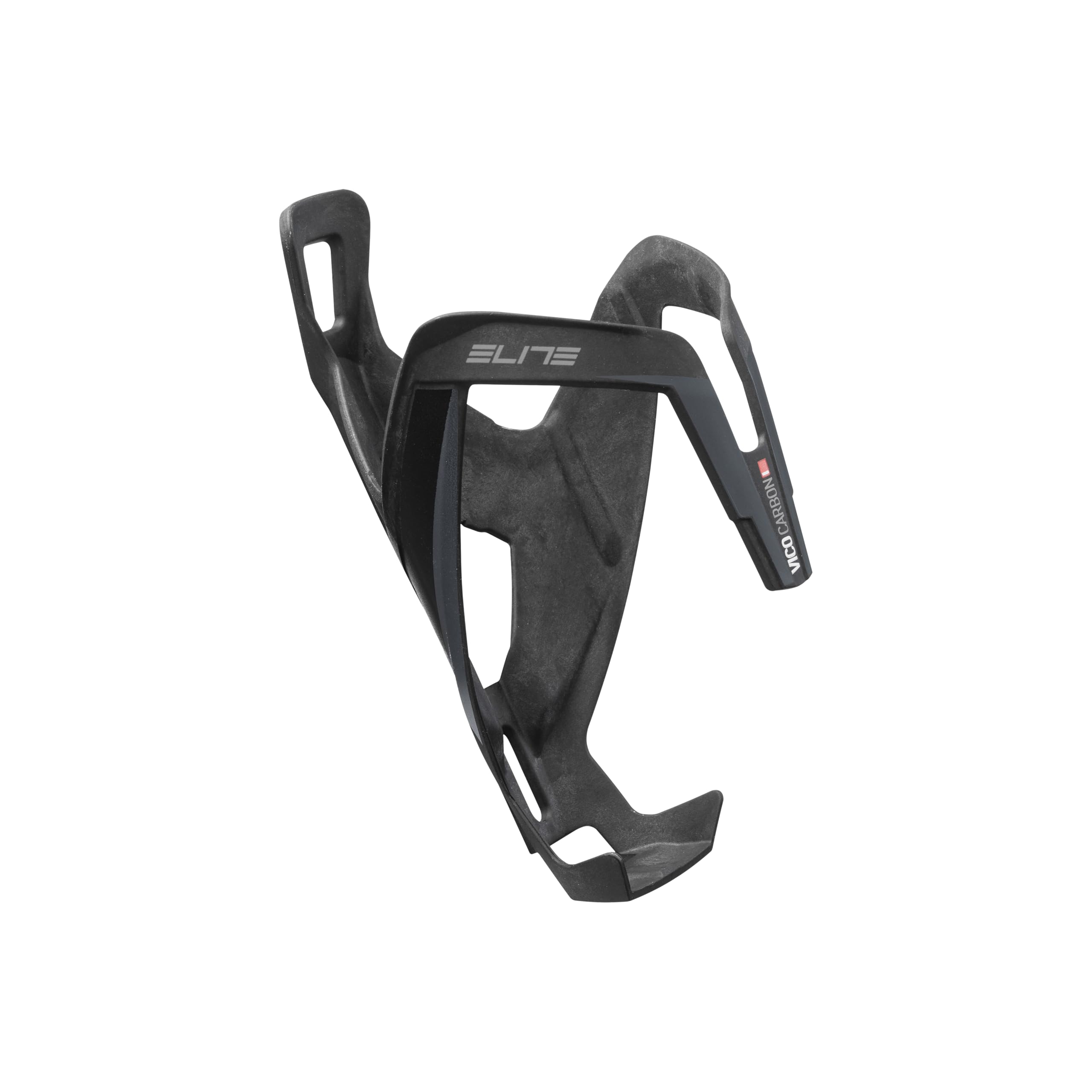 Elite Vico Carbon Bottle Cage Mat Black Graphic – Ultra Lightweight Carbon Fibre Bike Bottle Holder – WorldTour Pro Choice – For Road Bike, MTB & Gravel Cycling