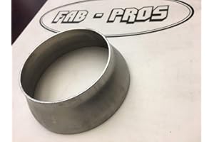 FAB-PROS Stainless Steel (304 Grade) 3" to 4" Weld Transition - Reducer - Nicely Formed