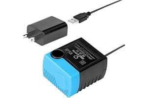 VinDox Replacement Pump for Pet Drinking Fountains- SP-400LV USB Replacement Pump with Adaptor - Compatible with PETSAFE DRINKWELL Ceramic, Stainless Steel and 360 Dog & Cat Water Dispensers Black