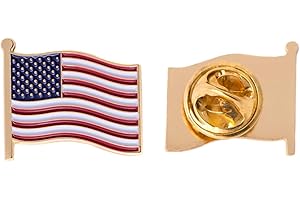 Desert Cactus United States of America Lapel Pin USA Country Metal Enamel Souvenir Hat Men Women Patriotic American (Waving Flag)