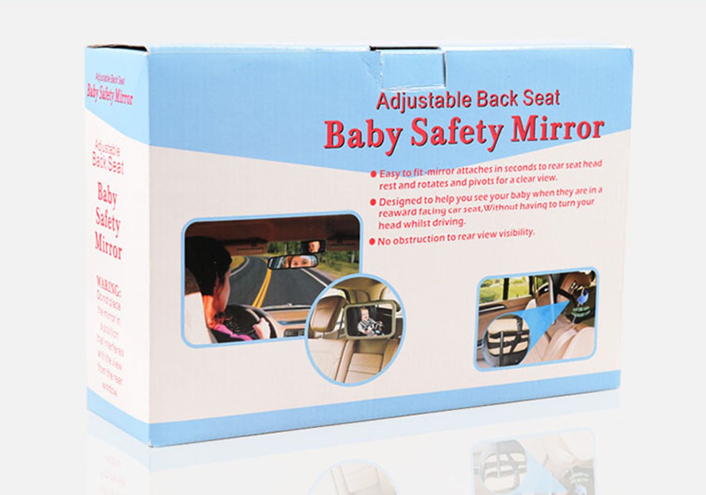 Baby Car Mirror Safety Back Seat Mirror for Car Adjustable 360 Degree Wide Crystal Clear View Shatterproof Baby Car Mirror Rear Facing