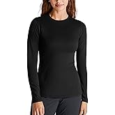 Zengjo Womens Thermal Tops Lightweight Long Sleeve Running Workout Shirts Cold Weather Athletic Baselayer Soft Fitted Warm