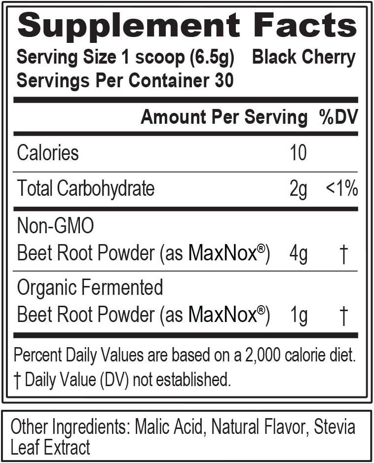 Evlution Nutrition Beet Mode, Concentrated Beet Root Crystals, Nitric Oxide Booster, Natural Circulation, Immune Support, Antioxidants, Vegan, Non-GMO, Endurance, Superfood (Black Cherry, 30 Servings): Health & Personal Care