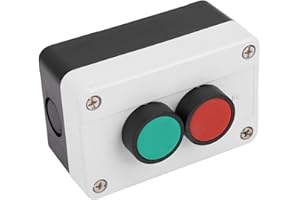 LiebeWH Momentary Push Button Switch Station, NO NC Red Green Start Stop Box with ABS Housing, IP65 Waterproof for Crane Hois