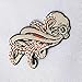 Octopus Patch Embroidered Badge Iron On Sew On Emblem