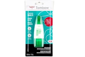 Tombow MONO Multi Purpose Liquid Glue, Permanent and Removable Bond, .88 Ounces, Carded (62191), Silver