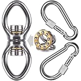 Dolibest Silent Bearing Swing Swivel Rotational Safety Device, Swing Swivel Hanger, Swivel Hardware with 360° Rotation for Aerial Yoga Tree Swing, Hammock Chair, Climbing Rope, Yoga, Hanging Hammocks