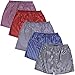 Del Rossa Men's Satin Boxer Shorts, Striped Underwear, Medium Pack of 5 Striped (A0753PKFMD)