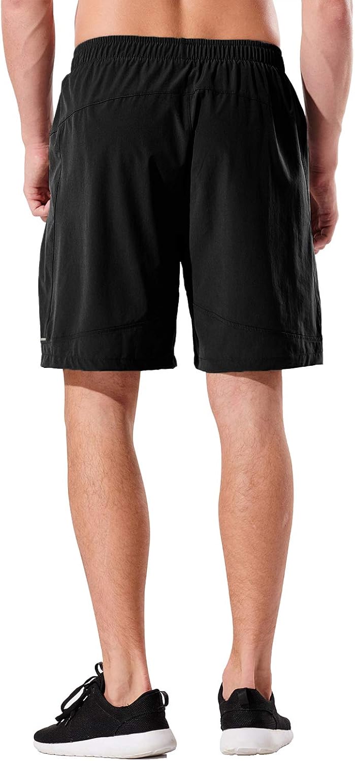 KPSUN Mens 7 Inch Athletic Running Shorts Workout Lightweight Quick Dry Zipper Pocket Shorts for Exercise Gym Training : Clothing