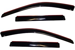 Auto Ventshade [AVS] In-Channel Ventvisor / Rain Guards | Fits 2011 - 2021 Jeep Grand Cherokee (Excludes Grand Cherokee L)- Smoke, 4 pcs. | 194252
