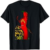 Official Billie Eilish Red Photo Neon Black T-Shirt