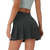 Persit Womens High Waisted Athletic Tennis Skirt Sports Golf Running Skorts with Ball Pockets