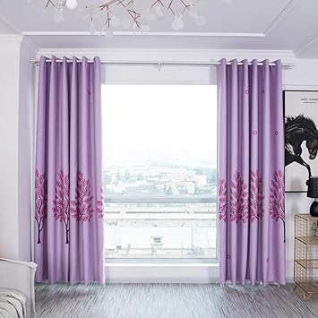 Amazon Com M Kvfa Leaves Curtain Tulle Window Treatment Insulated