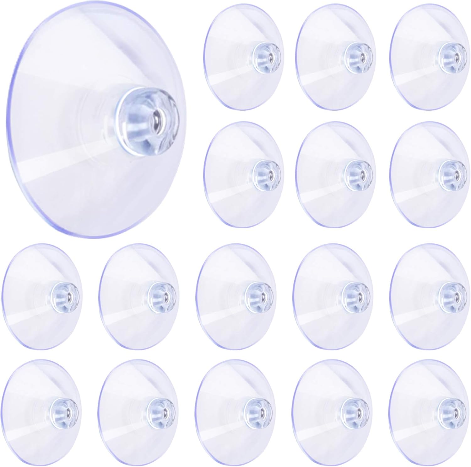 50 Pcs Suction Cups, Sucker Pads Without Hooks, Suction Cup Hooks for Bathroom Shower Furniture Desk Glass Rubber (1 Inch)