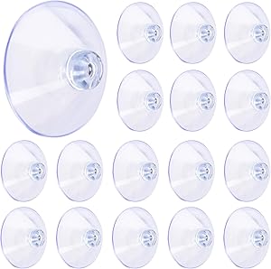 50 Pcs Suction Cups, Sucker Pads Without Hooks, Suction Cup Hooks for Bathroom Shower Furniture Desk Glass Rubber (1 Inch)