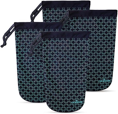 NICESTILE Travel Shoe Bags | 4 x Individual Shoe Covers to Pack Efficiently