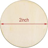 BCP 40-piece 2" Round Disc Unfinished Wood Cutout Circles for Creating Jewelry Painted Christmas Tree Decorated/craft Projects