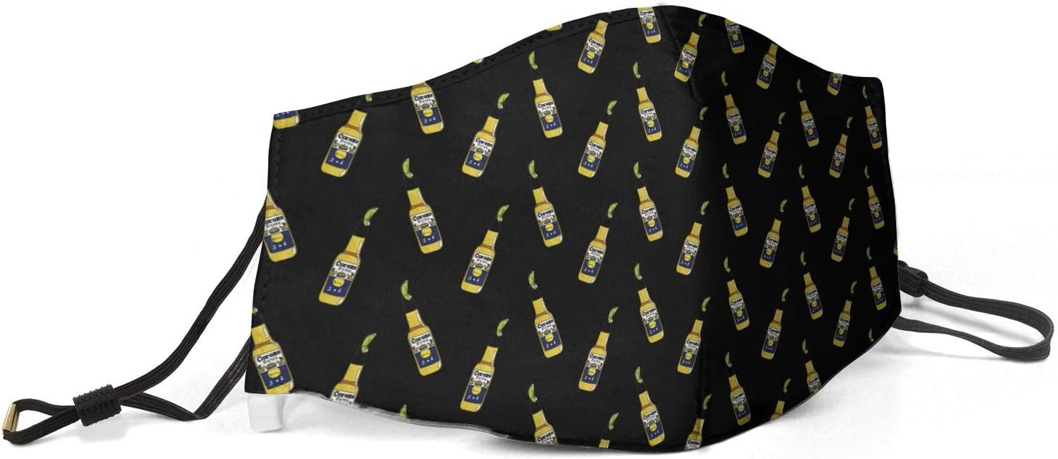 Together T Fight Co-vid 19 Facial Decorations Corona-Extra-Beer-Lemon-Slices-White- Winter Warmer Wind Resistant Face cover
