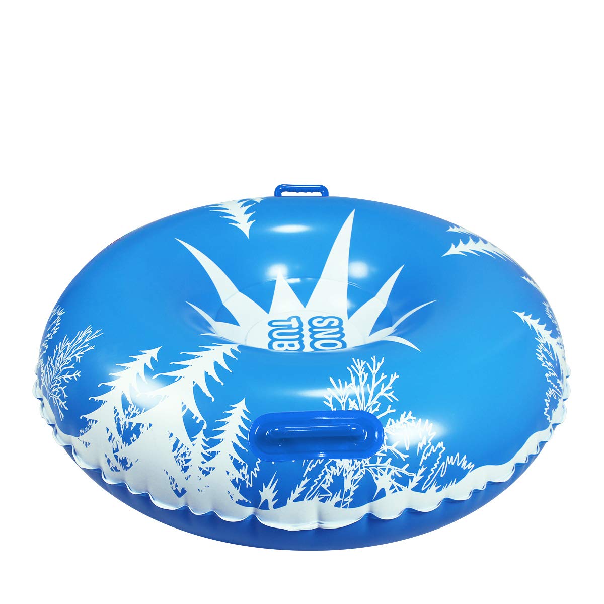 Inflatable Snow Tube, Heavy Duty Inflatable Snow Tube Sled for Kids and Adults, Giant Snow Toys for Winter Sport Fun (Circle 52inch)