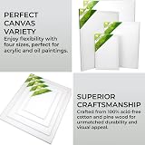 H&S Set of 4 Artist Blank Canvas Boards 20x30 to 50x60 cm A1 A2 view 2
