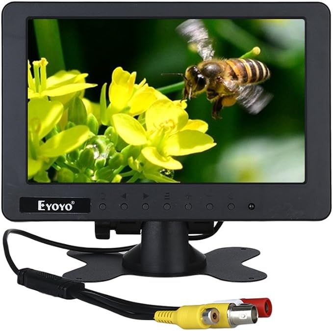 7 inch CCTV Monitor 1024 x 600 Resolution Display Portable 169 TFT LCD