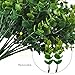 Artificial Shrubs, 6pcs Faux Plastic Eucalyptus Leaves Bushes Fake Simulation Greenery Plants Boxwood Indoor Outside Home Garden Office Verandah Wedding Decor