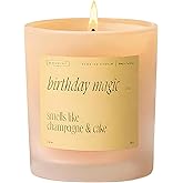 Benevolence LA Birthday Magic Scented Candles | 10 oz, 40-50 Hour Burn | Gifts for Women | Celebration Candle for Best Friend, Mom | Unique Womens Birthday Gift - Smells Like Champagne & Cake