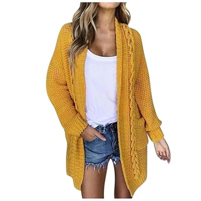 Women's Solid Sweater Cardigan Coat with Pockets Ghana Ubuy