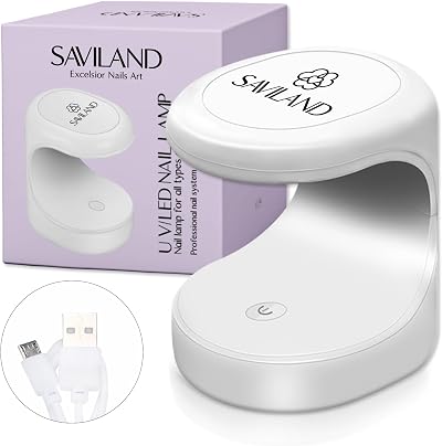 Saviland 16W Mini UV LED Nail Lamp Dryer for Gel Polish Builder Glue Nail Art